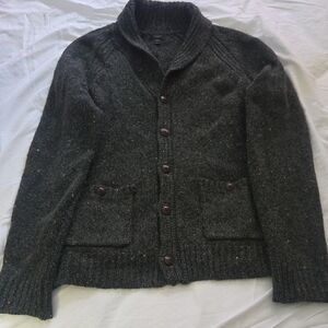 J. Crew GREEN  Button-Up Cardigan